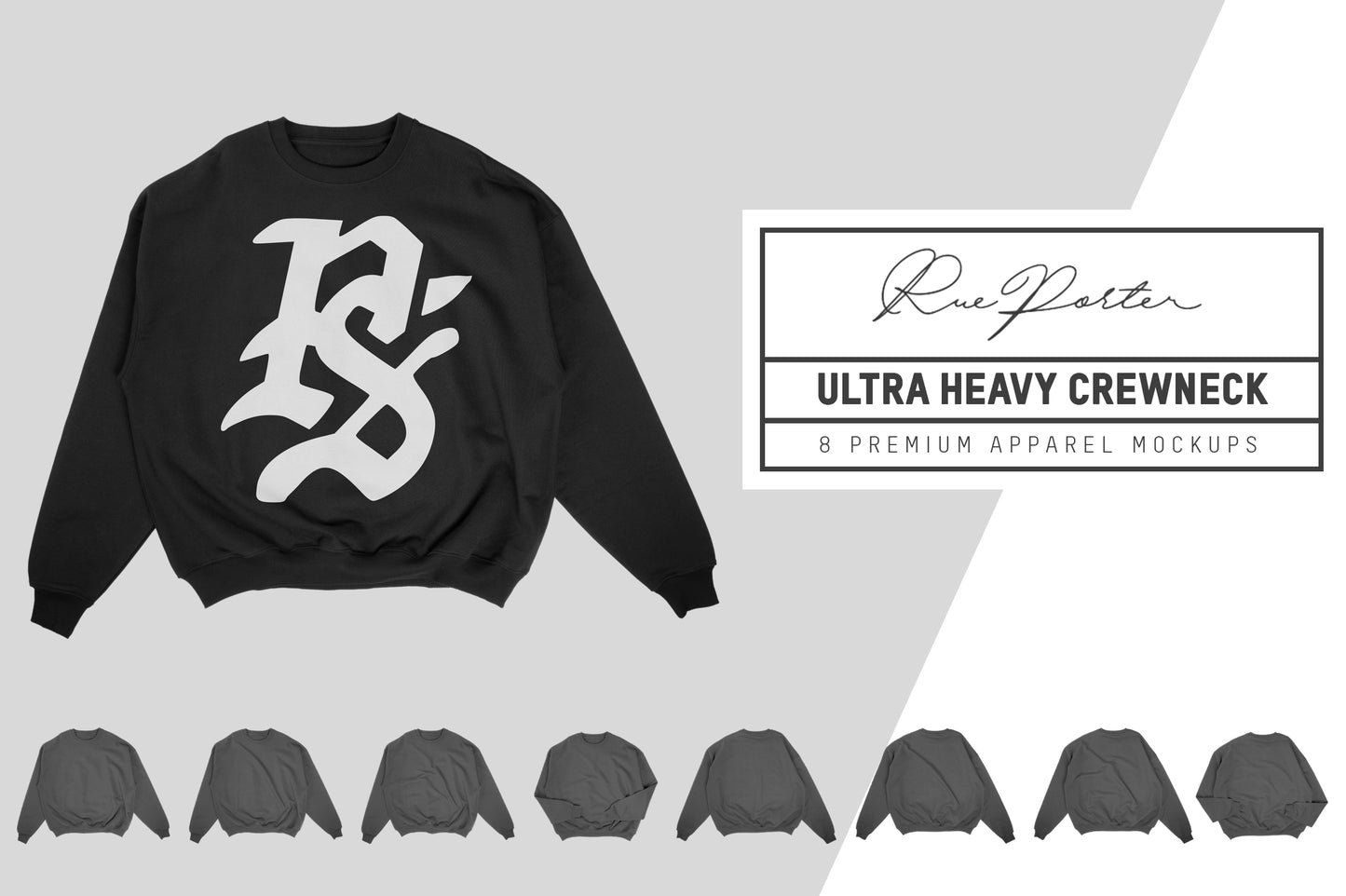 Rue Porter Ultra Heavyweight Crewneck Mockups