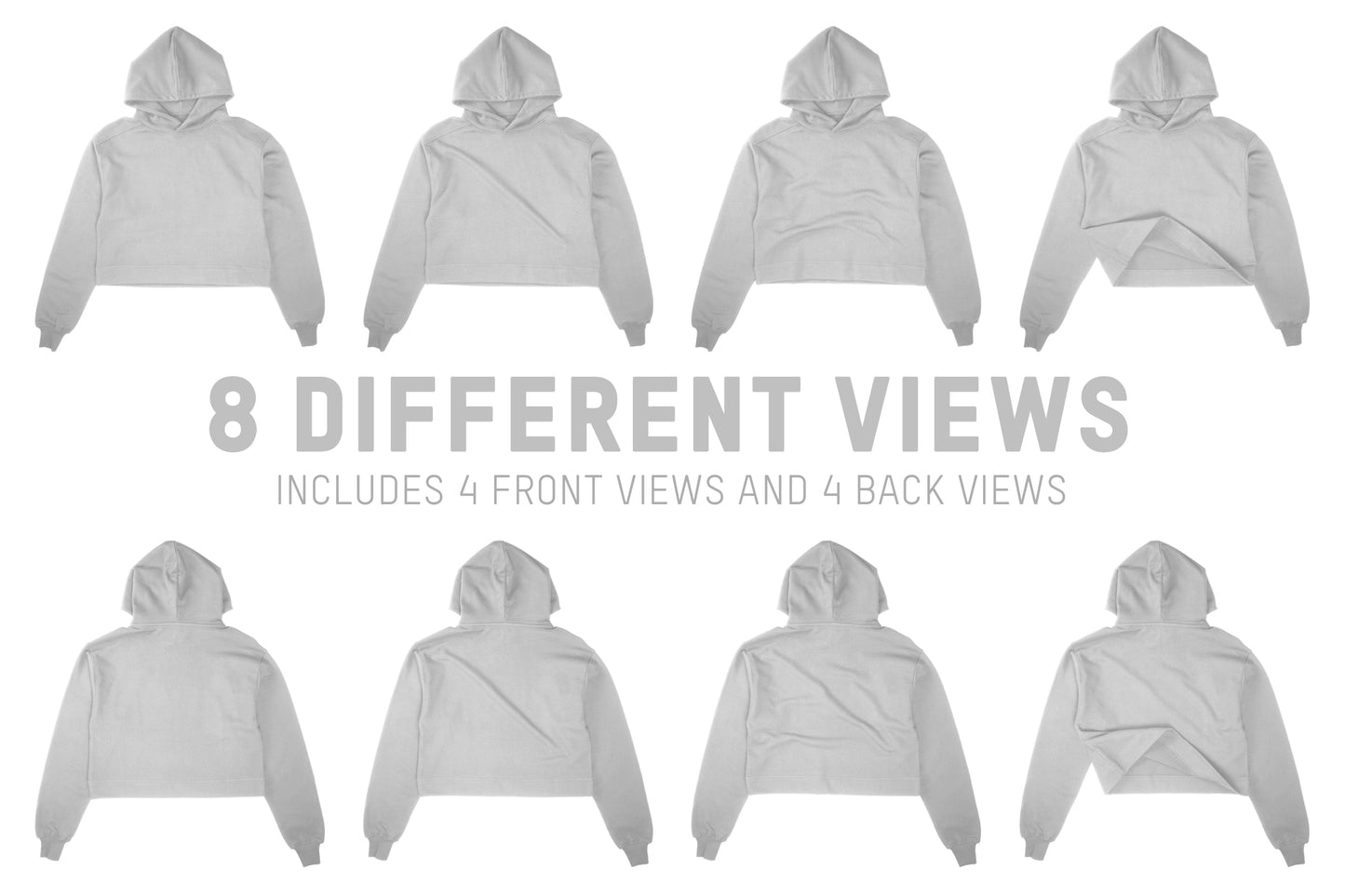 Rue Porter Women's Crop Hoodie Mockups