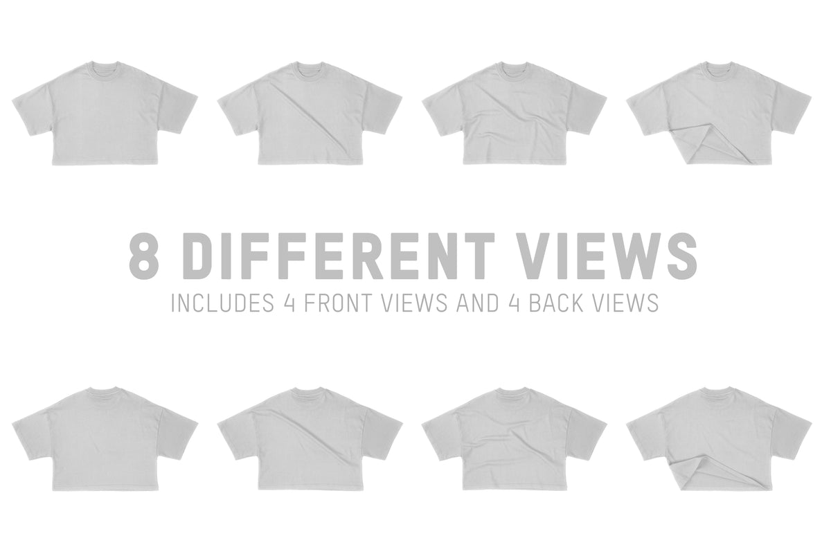 Rue Porter Women's Crop Tee Mockups