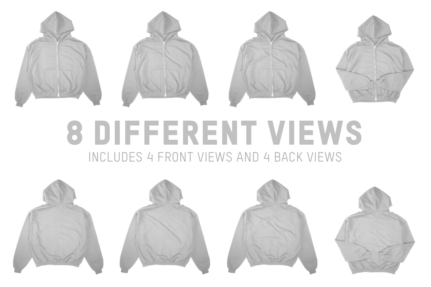 Rue Porter Zip Hoodie Mockups