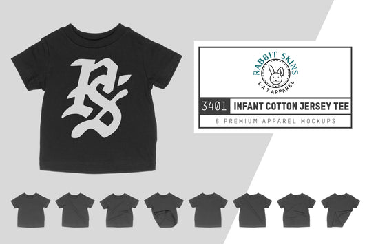 Rabbit Skins 3401 Infant T-Shirt Mockups