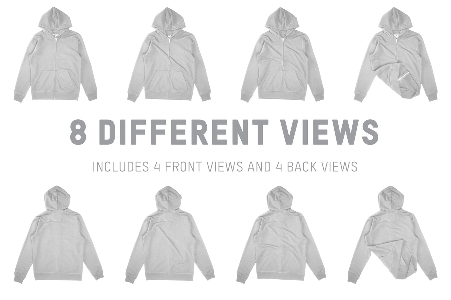 Stanley/Stella Connector Zip-Thru Hoodie Mockups