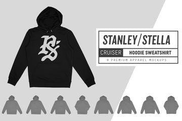 Stanley/Stella Cruiser Hoodie Sweatshirt Mockups