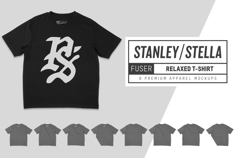 Stanley/Stella Fuser Relaxed T-Shirt Mockups