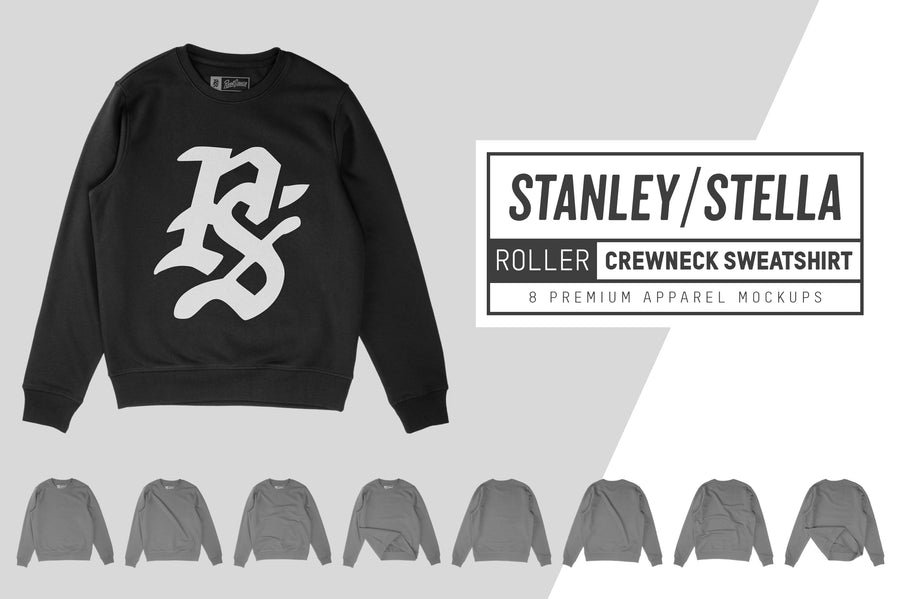 Stanley/Stella Roller Crewneck Sweatshirt Mockups
