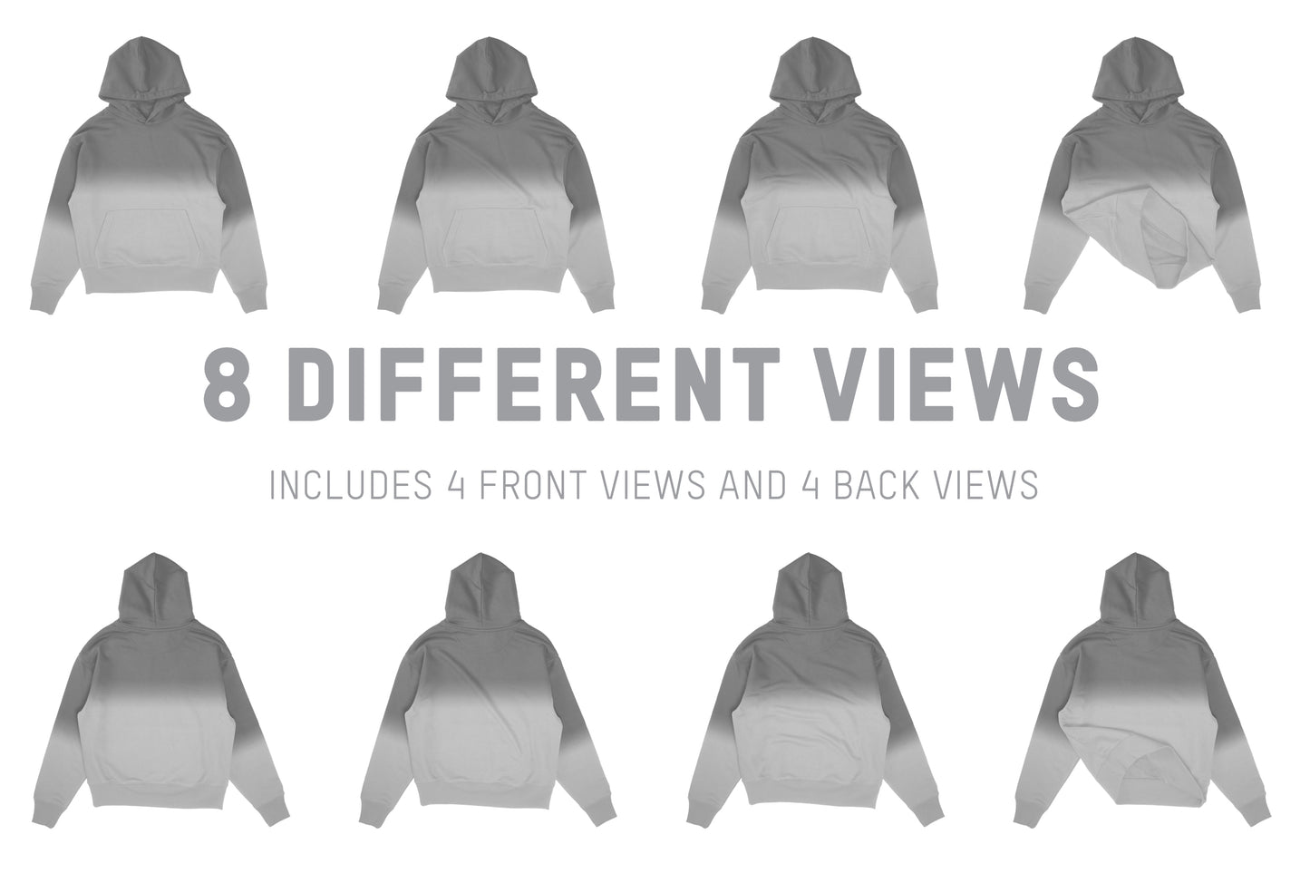 Stanley/Stella Slammer Dip Dye Hoodie Mockups