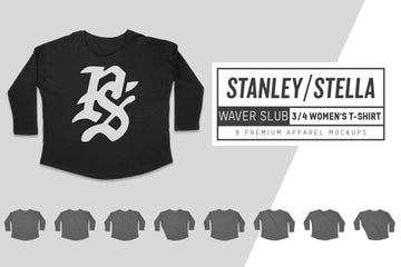 Stanley/Stella Waver Slub 3/4 Women's T-Shirt Mockups