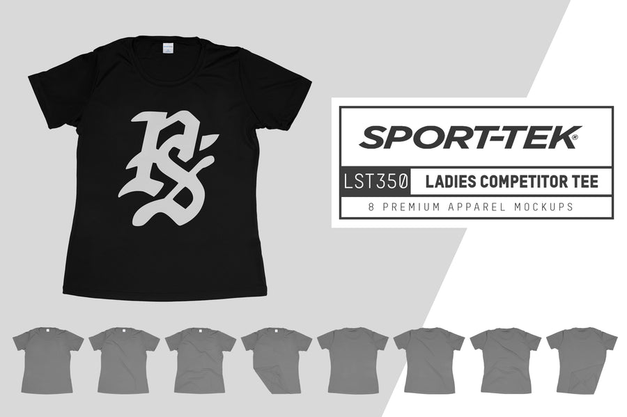 Sport-Tek LST530 Ladies' Competitor T-Shirt Mockups