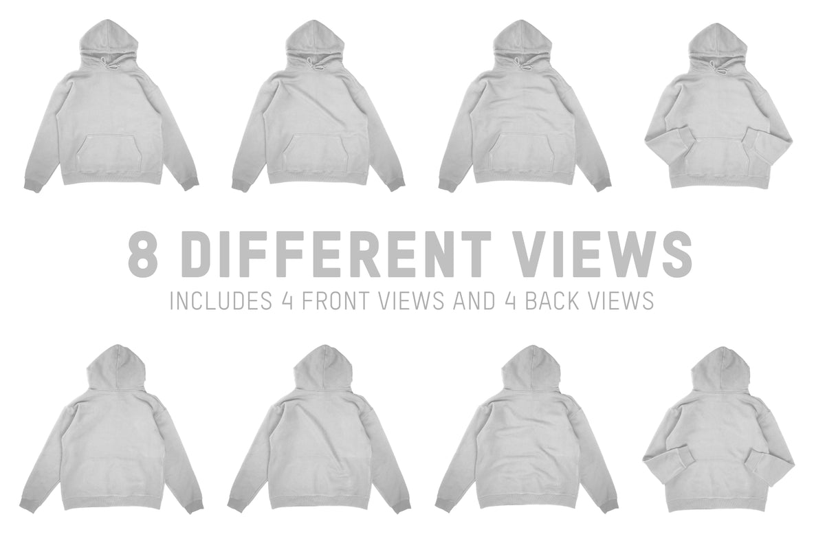Shaka Wear 14oz Los Angeles Heavyweight Hoodie Mockups