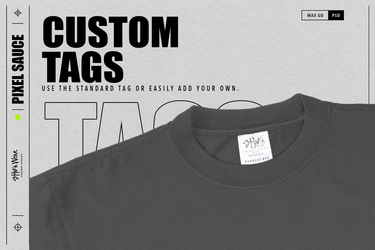 Shaka Wear Max Heavyweight Garment Dye T-Shirts mockup image 7