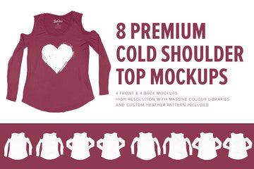Premium Cold Shoulder Top Mockups