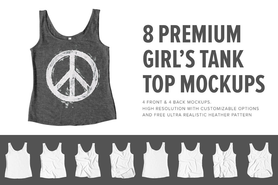 Premium Girl's Tank Top Mockups