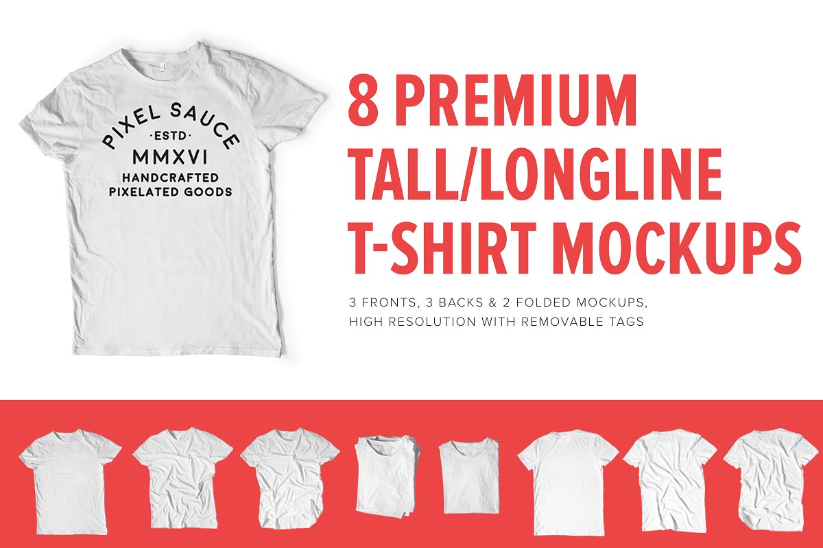 Premium Tall/Longline T-Shirt Mocks