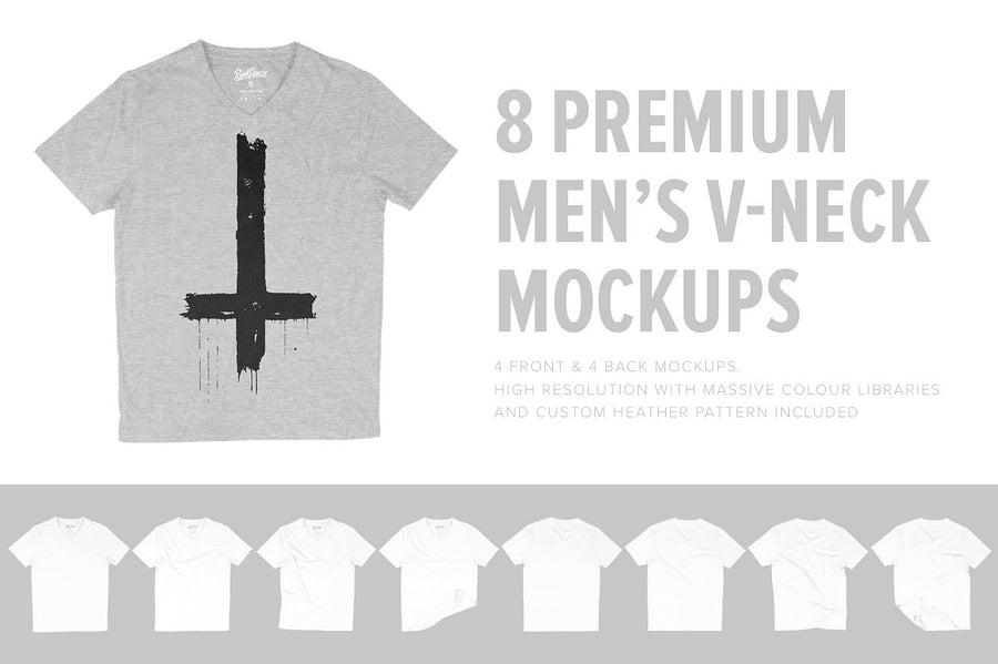 Premium Men's V-Neck Mockups