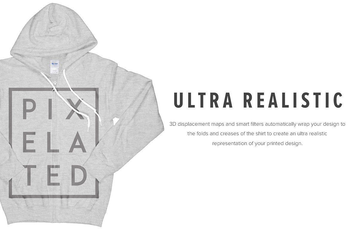 Gildan 18600 Zip Hooded Sweatshirt Mockups