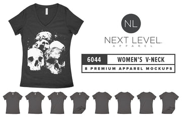 Next Level 6044 Women's V-Neck Mockups