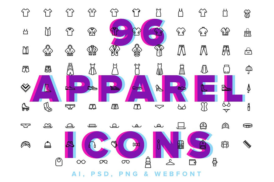 Clothes & Apparel Icons Bundle