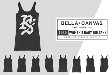 Bella Canvas 1080 Women's Rib Tank Mockups