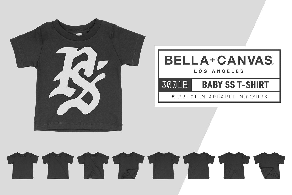 Bella + Canvas 3001B Baby T-Shirt Mockups