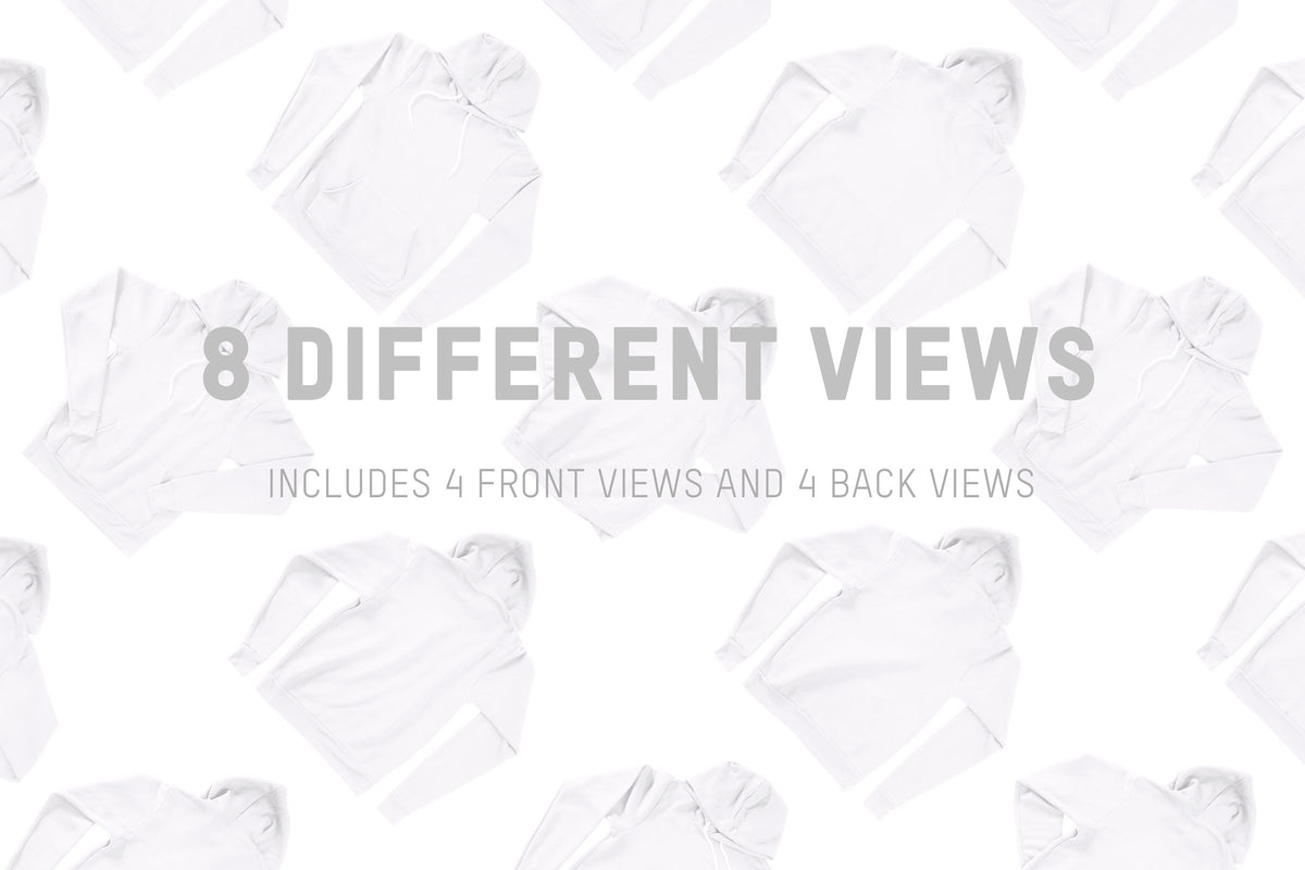 Bella + Canvas 3719 Pullover Hoodie Mockups