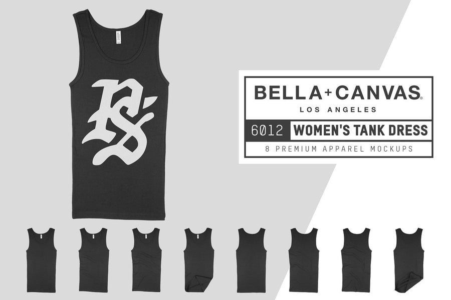 Bella Canvas 6012 Women's Tank Dress Mockups
