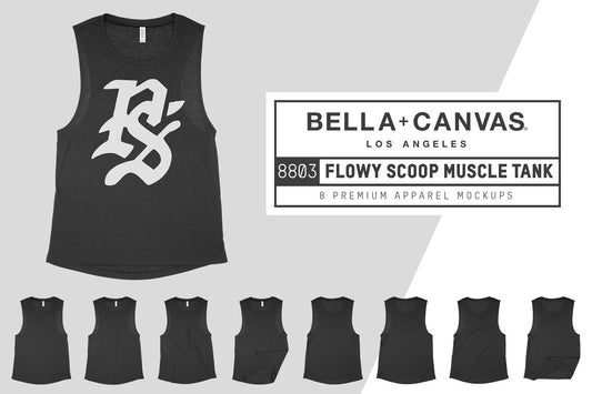 Bella + Canvas 8803 Scoop Muscle Tank Mockups