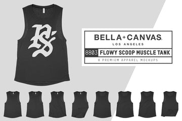 Bella Canvas 8803 Scoop Muscle Tank Mockups
