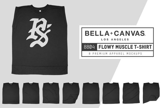 Bella + Canvas 8804 Flowy Muscle T-Shirt Mockups