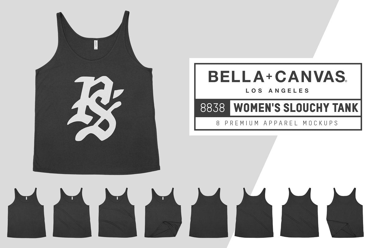 Bella + Canvas 8838 Slouchy Tank Mockups