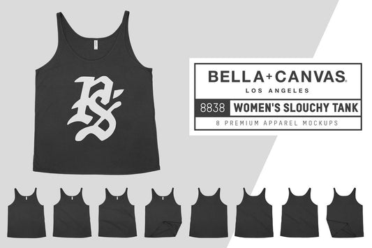 Bella + Canvas 8838 Slouchy Tank Mockups