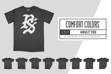 Comfort Colors 1717 Adult T-Shirt Mockups