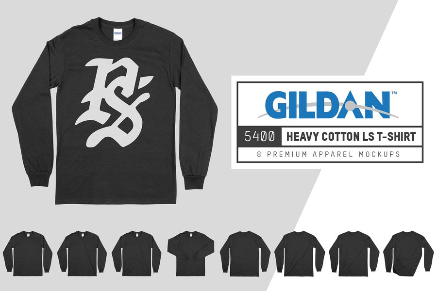 Gildan 5400 Longsleeve T-Shirt Mockups