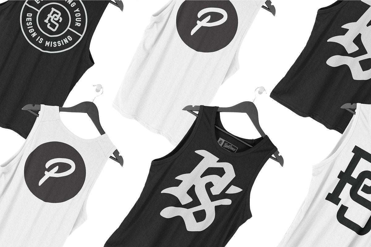 Hanging Men's Tank Top Mockups