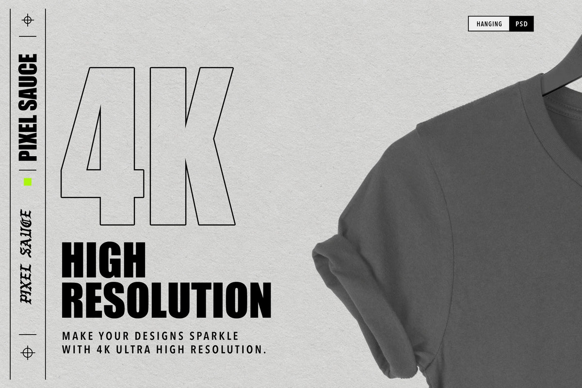 Hanging T-Shirt Rolled Sleeves Mocks