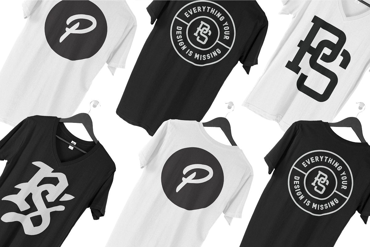 Hanging V-Neck T-Shirt Mockups