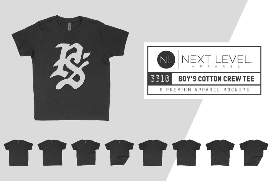 Next Level 3310 Boy's Cotton T-Shirt Mockups