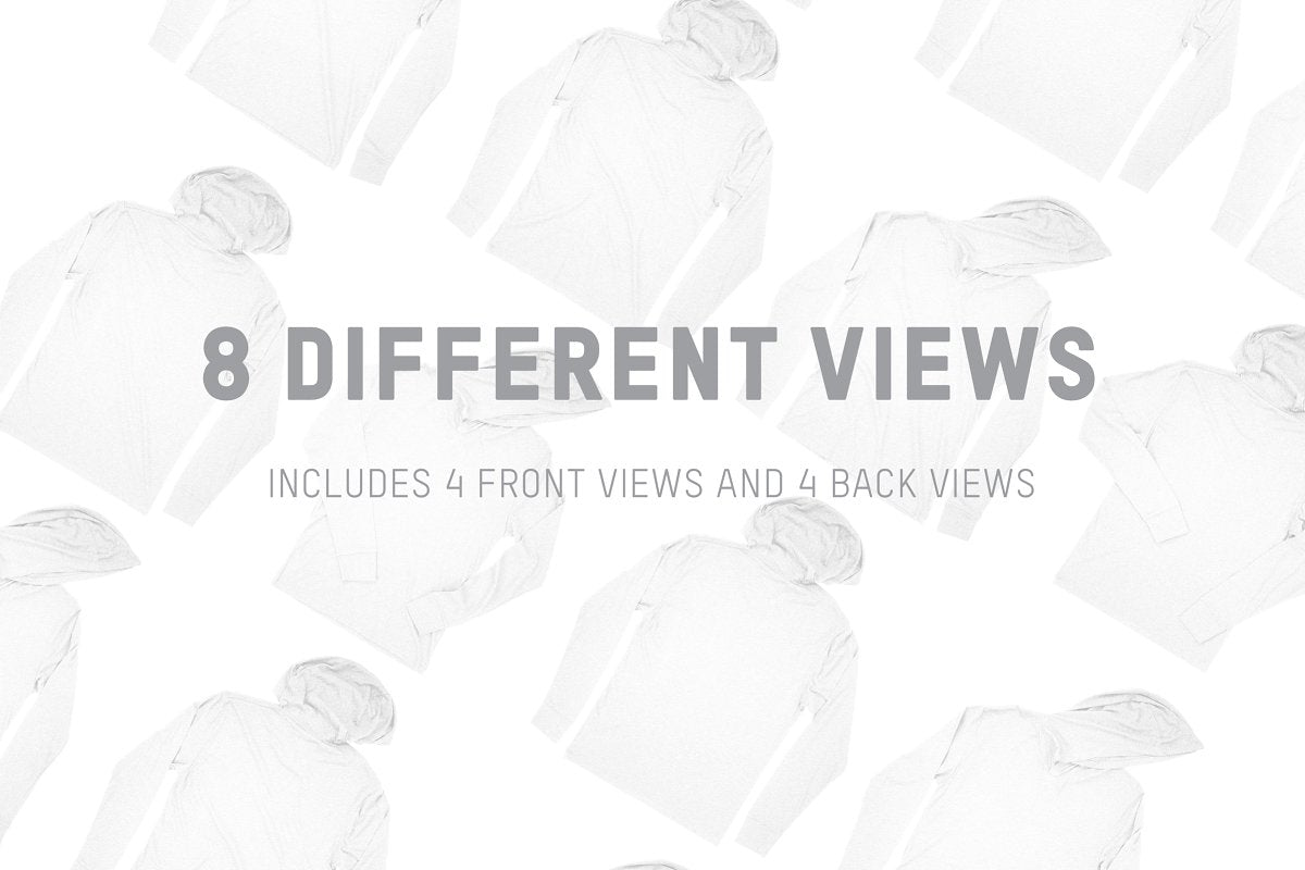 Next Level 6021 Triblend Hooded T-Shirt Mockups