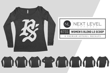 Next Level 6731 Women's Scoop Neck T-Shirt Mockups