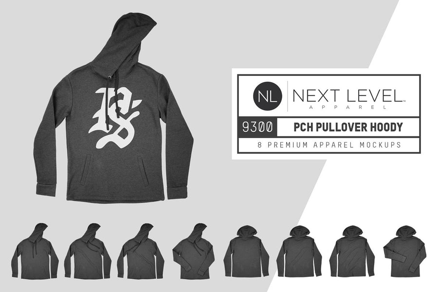 Next Level 9300 PCH Pullover Hoody Mockups