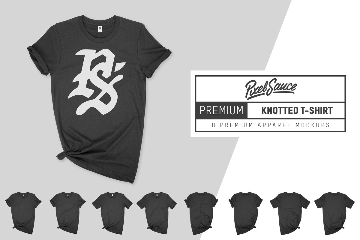 Premium Knotted T-Shirt Mockup