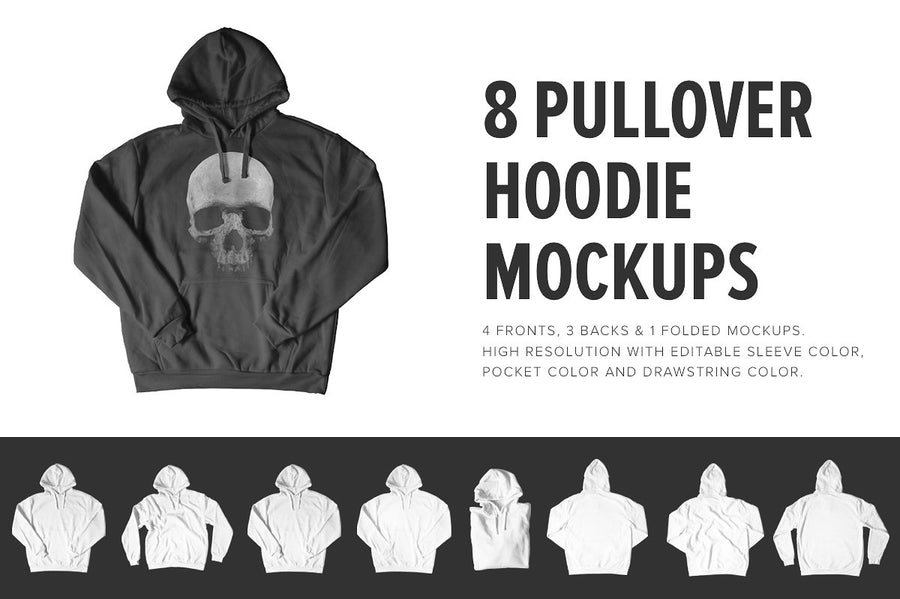 Premium Pullover Hoodie Mockups