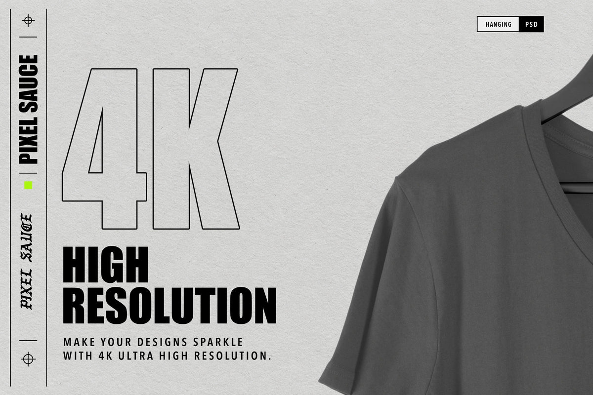 Hanging V-Neck T-Shirt Mock up